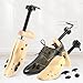 EchoDone Pair of 2 Way Wood Shoe Trees for Men Shoe Stretcher Adjustable Unisex Shaper for Shoe Large Size for Men and Women, Women's Size 10 to 13.5 Man's Size 9 to 13