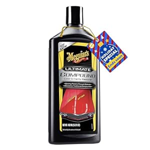 Meguiar’s Ultimate Compound – Removedor de rayones para autos, compuesto para corrección de pintura que elimina defectos mientras agrega brillo y lustre, capa transparente, 15.2 oz