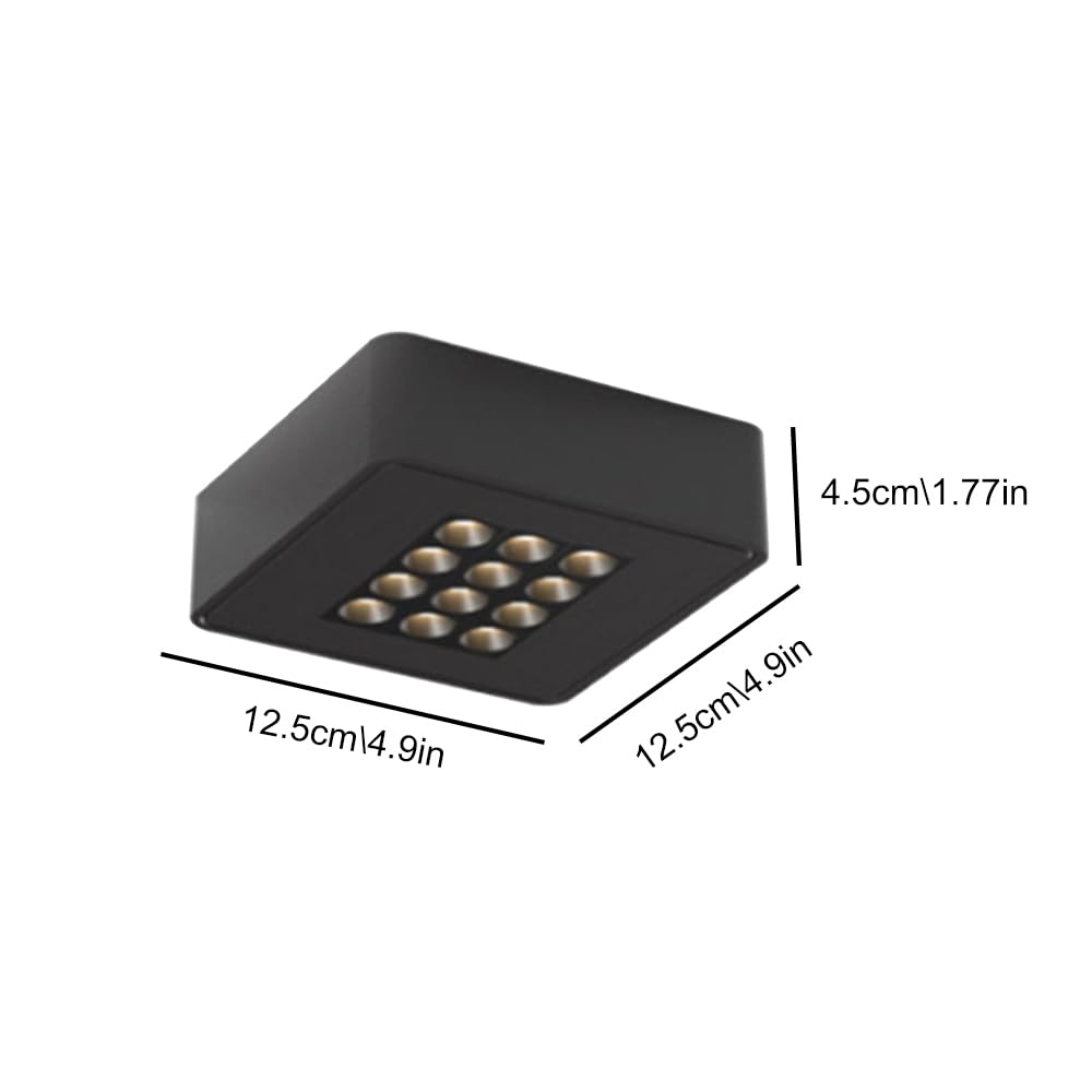 Faretti da incasso, faretti da soffitto, faretti da soffitto moderni, faretti da soffitto quadrati a LED da 12 W, faretti da soffitto minimalisti da incasso, illuminazione d'accento, luci da soffitto