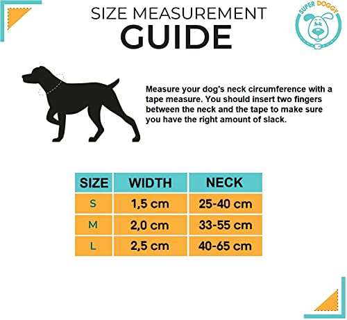 SUPER DOGGY Hundehalsband Nylon Verstellbar - für Kleine, Mittel & Große Hunde - Halsband Hund Katze Welpe - Verstellbares, Weich & Komfort - zum Wandern oder Radfahren (Leopard, (S (25-40cm))