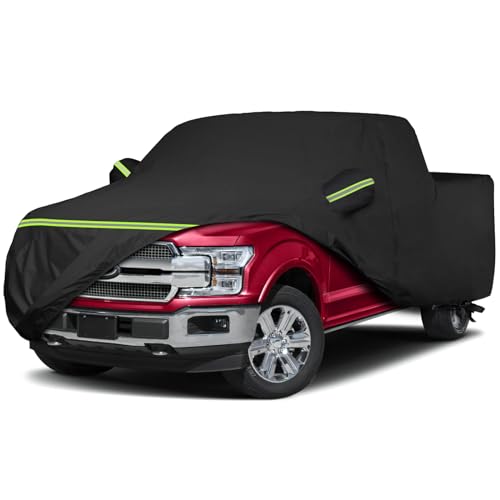 Image of QUNSUNUS Truck Cover for Ford F150 SuperCrew 5.5ft&6.5ft Bed and Regular Cab 8ft 2004-2025, Waterproof F150 Truck Cover with Zipper, Compatible with RAM 1500 Crew Cab 6.4ft 2019-2025