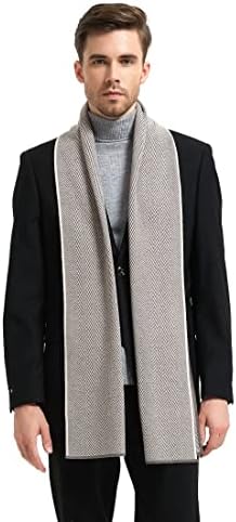 Men Winter Scarf Wool Soft Warm Knitted Casual Scarves for Men