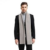 LanHong Men Winter Cashmere Scarf Wool Soft Warm Knitted Casual Scarves for Men