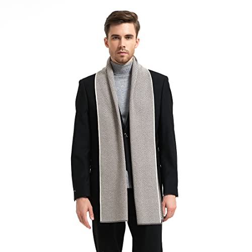 Lanhong Men Winter Cashmere Scarf Wool Soft Warm Knitted Casual Scarves For Men #TOP8