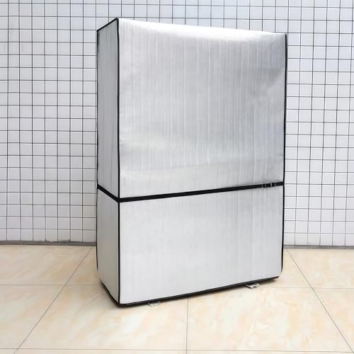 Funda Protectora Contra El Polvo For La Unidad Exterior Del Aire Acondicionado, Funda For Aire Acondicionado, Totalmente Recubierta De Papel De Aluminio, Ignífuga(98x138x38cm/38.5x54.3x14.9in)