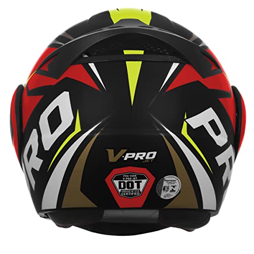 CAPACETE ESCAMOTEÁVEL PRO TORK V-PRO JET FACTOR FOSCO VERMELHO TAM. 60