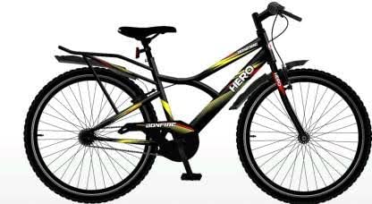 Hero Bonfire Cycle in 26" Wheel Size with Integrated Carrier with Fat Tyres of 26 * 2.40 for Age Group 13 + (B0C5YV36NM) Amazon Price History, Amazon Price Tracker