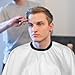 FUOYLOO Anti-static Haircut Cape for Adults with Extended Full Coverage, White Salon Barber Hairdressing Gown for Haircuts and Styling in Beauty Salons and Home Use