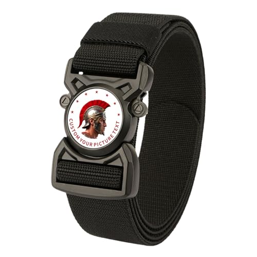 Custom Nylon Belt Personalized Gift Breathable Tactical Men Ratchet Waist Belt, Customizable Alloy Belt Buckle