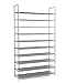 KIKIONLIFE Grey 10 Tiers Shoe Rack 50 Pairs Non-woven Fabric Shoe Tower Storage Organizer Cabinet