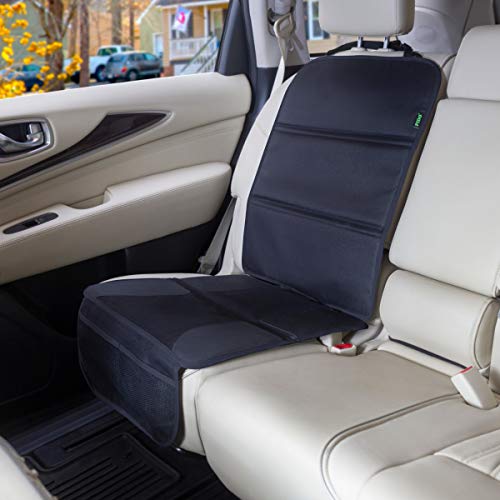 Car Seat Protector, 2 Pack Auto Seat Protectors For Child Car Seat With Thick Padding, Seat Cover Mat For Under Baby Seat To Protect Leather Seats, Black #TOP1