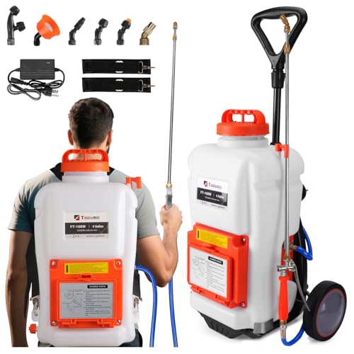 Toovem Battery Powered Backpack Sprayer 4 Gallon,...