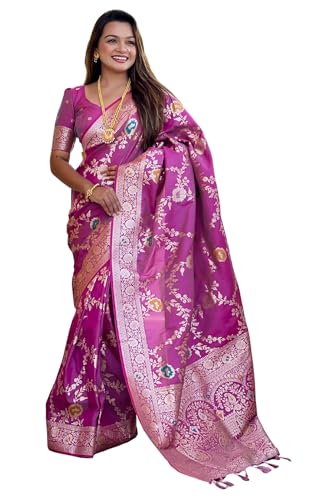 SGF11 Women's Kanjivaram Pure Soft Silk Designer Saree With Blouse Piece product image 5