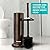 BROOKSTONE, Bronze Metallic Toilet Brush with Holder, Long Handle for Deep Bowl Cleaning, [Splash Protective Disc], Stylish Modern Space Saving Design, Leakproof Inner Container