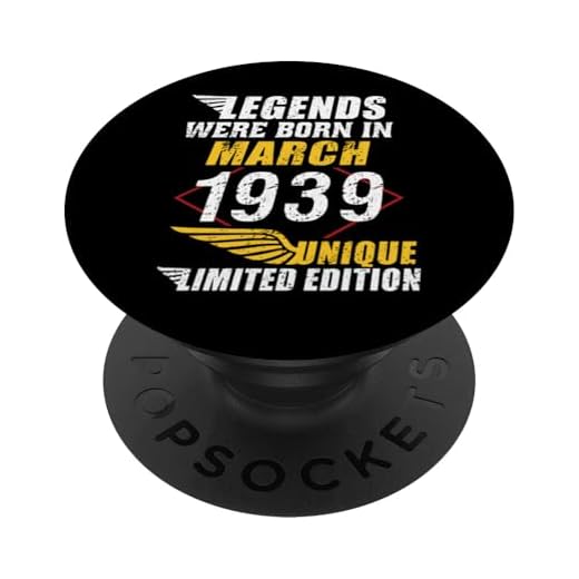 Cumpleaños Marzo 1939 Edición Limitada Regalo March 1939 PopSockets PopGrip Intercambiable