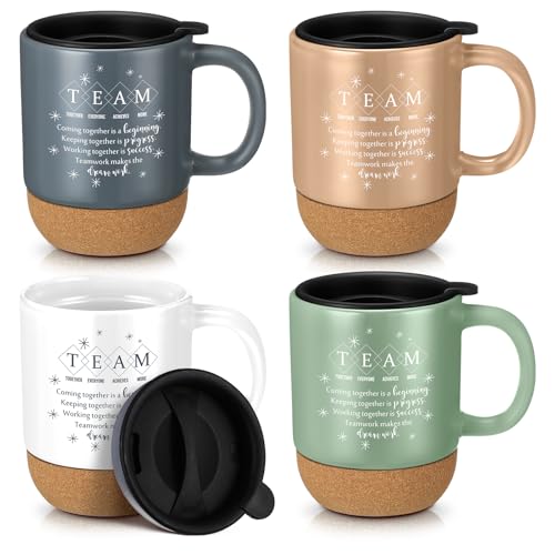 Didaey 4 Pcs Team Gift for Employee Thank You Mug Bulk, Morandi