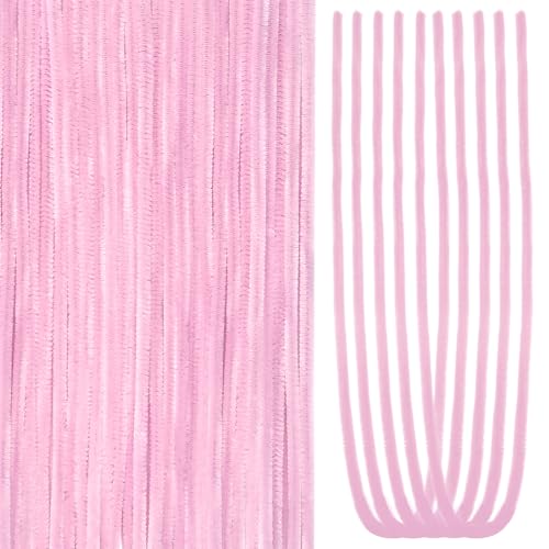 TOAOB 100pcs Long Pipe Cleaners Pale Pink Overlength Chenille Stems 24 Inch Fuzzy Sticks Craft Supplies for DIY Art Craft Projects Home Decorations by TOAOB THE ONE AND ONLY BABY - Used condition - US$7.92