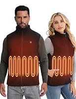 SOLJIKYE Beheizbare Weste (Mit Powerbank), Polarfleece Heizweste Herren Damen, Weiche und Warme Beheizbare jacke, Beheizte Weste mit 3 Heizstufen, Schwarz, XL