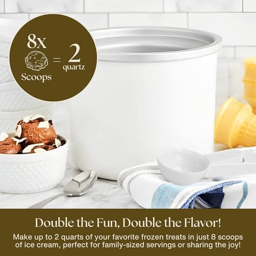 Eismaschine – 2 Qt Soft-Serve-Eismaschine für Kinder mit Eisportionierer – Verwendung als Gelato-Maschine, Sorbet-Maschine und gefrorene Joghurt-Maschine – Eismaschinen und Eismaschinen für Zuhause – Bild 5