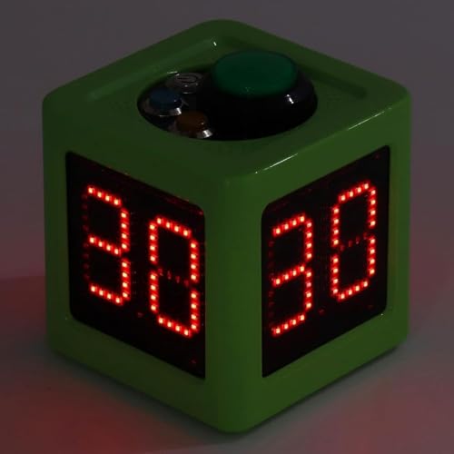 Temporizador digital de cuenta regresiva con pantalla HD de 4 lados y brillo ajustable para juegos de mesa, no funciona con pilas