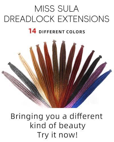 24 Inches Single Ended Dreadlock Extensions for Women(0.6 cm Width,50 Strands,Ombre Gray),Faux Locs Crochet Hair,Soft Synthetic Loc Extensions(24"-5 Packs,1B/Gray)