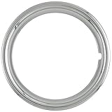 Wheel Trim Ring Set of 4 Rings 14 Inch Diameter 1.5 Inch Depth Polished Stainless Steel Push-On Installation Coast to Coast IWC1514S