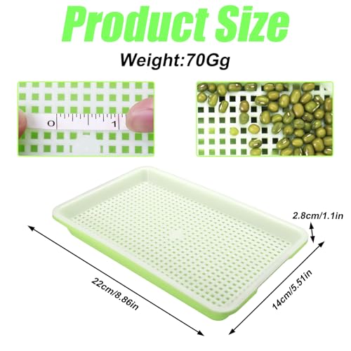 Kresse Anzuchtschalen Keimschalen für Sprossen Microgreens Anzuchtschale Keimschale Sprossenschale Microgreen Anzuchtset Kressesieb Starter Set Anzucht Sprouting Micro Greens Samen Keimsprossenbox