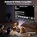 [Kompatibel with Netflix] Smart Beamer Native 1080P FHD 4K Unterstützung Projektor 800 ANSI Google Cts-Zertifizierung Auto Fokus and Keystone Android 13 Mini Projector, WiFi 6 & Bluetooth N300