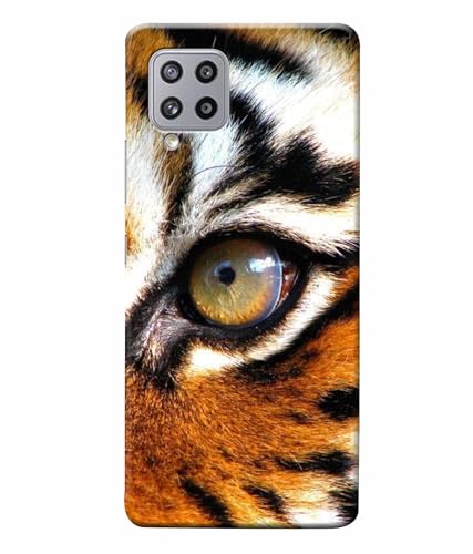 Image of Printed Hard Back Case Cover & Compatible for Samsung Galaxy A22 4G | Tiger Eyes (Multicolor) - D1185