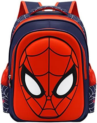 Toddler School Backpack 3D Comic Schoolbag Waterproof Lightweight Backpack for Elementary Student Schoolbag Kids (Navy M)