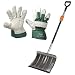 Produktbild Freund-Victoria - Alu-Schneeschieber mit Flüsterkante inkl. Handschuhe Worker