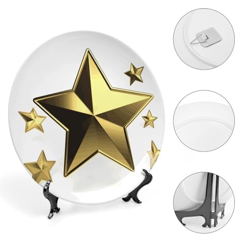 Plato Decorativo de Porcelana 7 pulgadas con Soporte miniatura 4