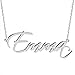 JOELLE JEWELRY Argent Collier Femme Collier Prénom Personnalisé Police sélectionnable avec Pendentif Personnalisation Nom Personnalisé Optionnels Cadeau Unique Avoir Une Boîte