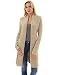 PattyBoutik Women’s Open Front Pocket Marled Knit Cardigan (Beige and Ivory S)