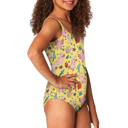 Image of YEXIATODO Kids One Piece Swimsuit for Teen Girls Womens Bathing Suit High Waist Bikini Set Girls Swimsuit for 7-18 Years Old