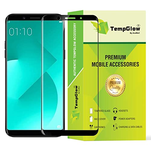 Image of Screen Protector for Oppo A83 (Black) Tempered Glass Edge-to-Edge 6D Screen Guard With Installation Kit