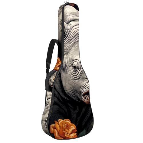 Housse guitare acoustique 42.9 pouces avec double bandoulière réglable et poches