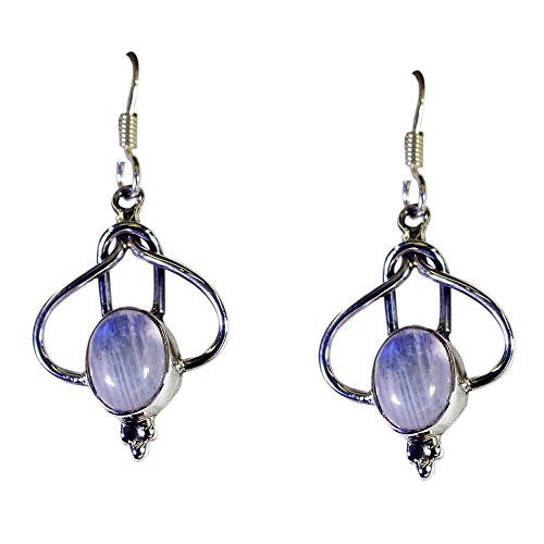 Pierre de lune naturelle boucles d'oreilles bohèmes chic pour femme