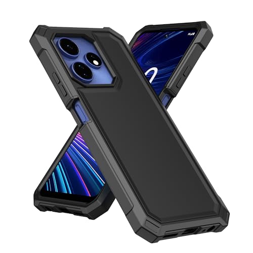 Coque Boost Mobile Celero 5G+ Plus 2024 en silicone noir avec verre trempé