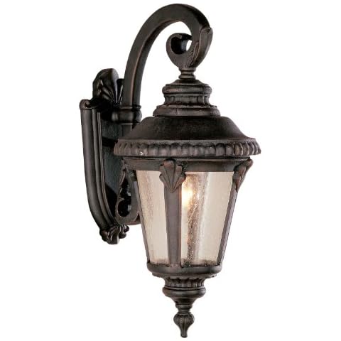Trans Globe 5043 RT I Commons Collection 19 Inch One Light LED Compatible Outdoor Lantern Wall Sconce - Rust Finish I 60 Watts I Traditional Style Fixture I Cover