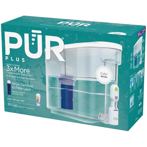 PUR Plus 30-Cup Water Filter Dispenser with 1 Lead-Reducing Filter, Blue - image 9