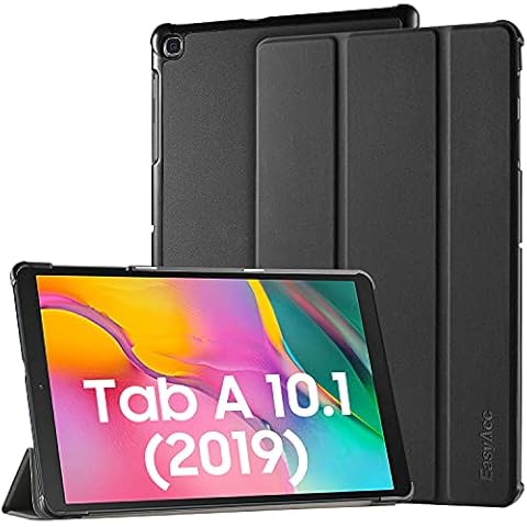 EasyAcc Case for Samsung Galaxy Tab A 10.1 (2019) T510/ T515 (Not for 2016 Model)- Ultra Thin with Stand Function Slim PU Leather Smart Case Fits Samsung Galaxy Tab A 2019 10.1 Inch - Black Cover