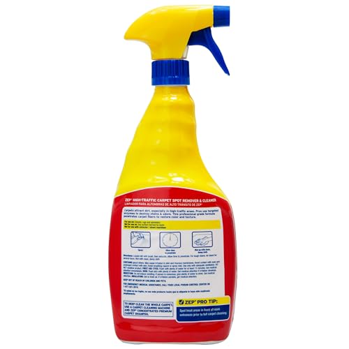 Image of Zep High Traffic Carpet Cleaner - 32 Ounces (Case of 12) ZUHTC32 - Penetrating Formula Removes Deep Stains. Make High-Traffic Areas Look New Again