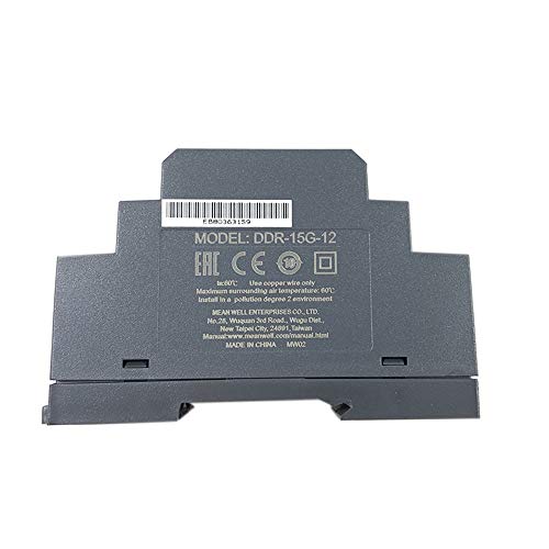 Original Mean Well DIN Rail DC-DC Converter DDR-15G Input 9-36V DC to 12V DC 1.25A 15W meanwell Switching Power Supply Power Converter (12V/24Vdc to 12Vdc)3