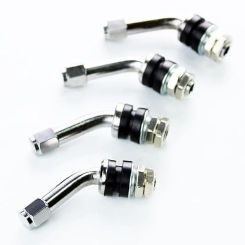 エアバルブ 4個 45° L型 エアーバルブ クランプイン ベントタイプ 11.3mm jdm usdm チューブレス 旧車 深リム