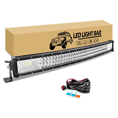 Longue portee barre lumineuse 405W avec feux antibrouillard 12v pour voiture SUV