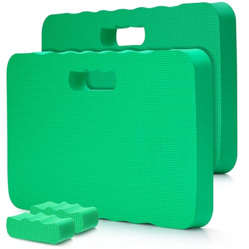 Ohuhu Cuscino per Ginocchio per Giardino 2 Piezas, Tappetino per Ginocchia per Giardinaggio, Cuscino Salva Ginocchia per Fare Il Bagnetto ai Bambini, Pregare Ginocchiera e Yoga, Verde 43 x 28 x 4 cm