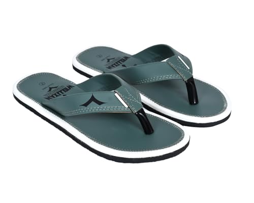 Image of Wellixan's Faux Leather Flip Flops Slipper | Light weight EVA | Anti-Slip Comfortable Thong Slippers | Soft Cushioned Footbed | Durable Casual Daily Wear Slipper | (Size 6-10)