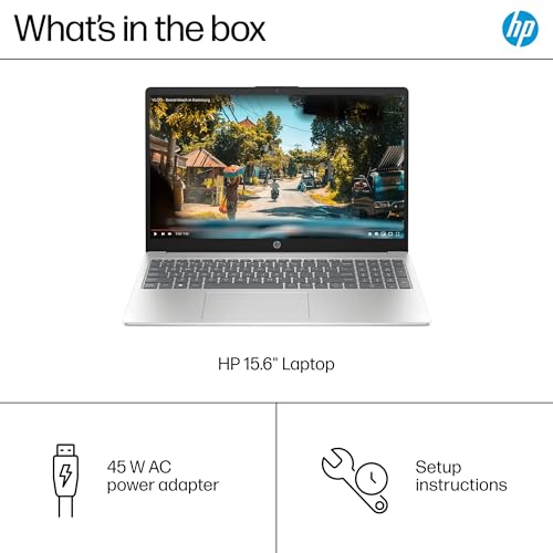 Image of HP 15.6 inch Touchscreen Laptop | 12th Gen Intel i5-1235U (Beats i7-8700) | 8GB RAM | 512GB SSD | Iris Xe Graphics | Win 11 Pro | Fast Charge | Silver | W /Mouse