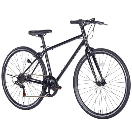 自転車 クロスバイク CL266 700x28cタイヤ 6段変速ギヤ レボシフター フラットハンドルバー 前後キャリパーブレーキ